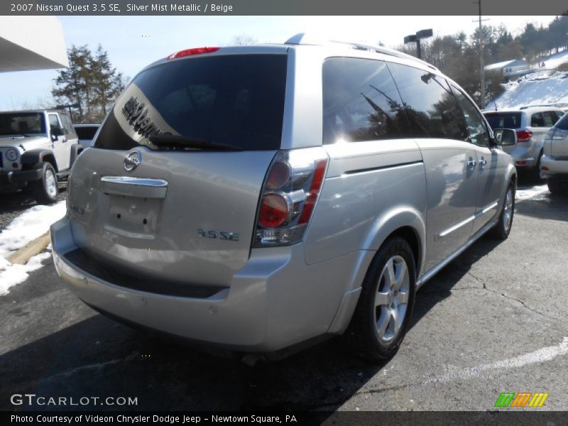 Silver Mist Metallic / Beige 2007 Nissan Quest 3.5 SE