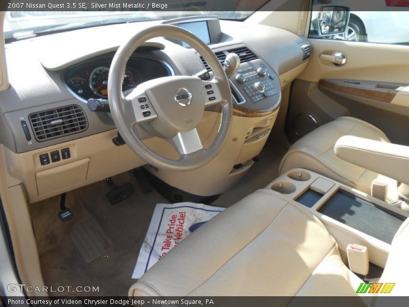 Silver Mist Metallic / Beige 2007 Nissan Quest 3.5 SE