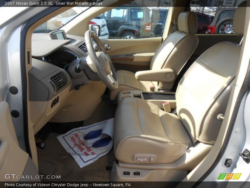 Silver Mist Metallic / Beige 2007 Nissan Quest 3.5 SE