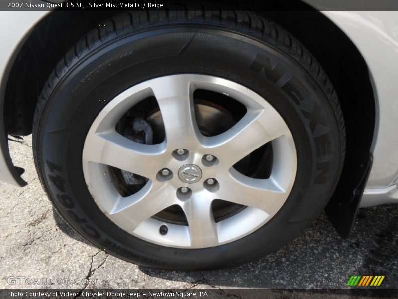 Silver Mist Metallic / Beige 2007 Nissan Quest 3.5 SE