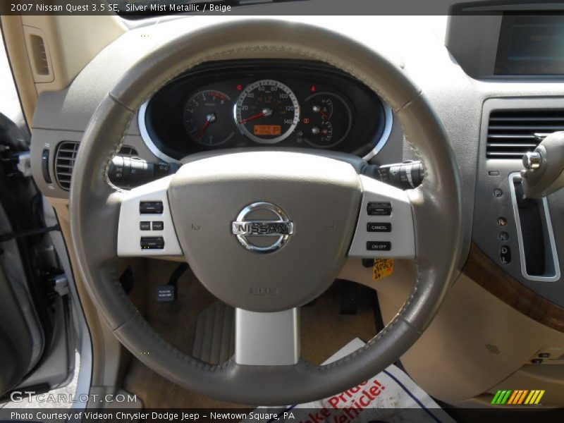 Silver Mist Metallic / Beige 2007 Nissan Quest 3.5 SE