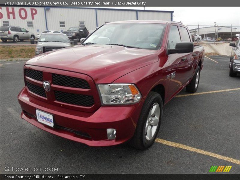 Deep Cherry Red Pearl / Black/Diesel Gray 2013 Ram 1500 Express Crew Cab