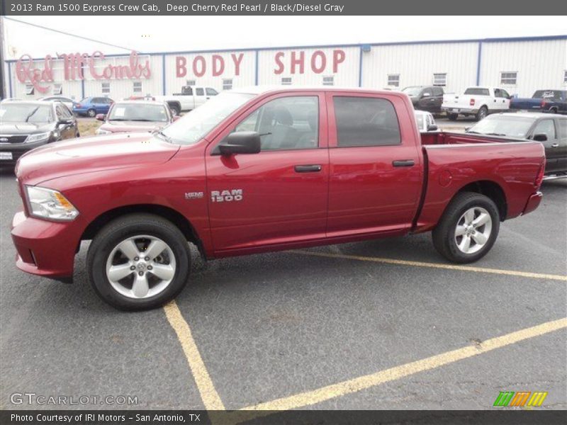 Deep Cherry Red Pearl / Black/Diesel Gray 2013 Ram 1500 Express Crew Cab