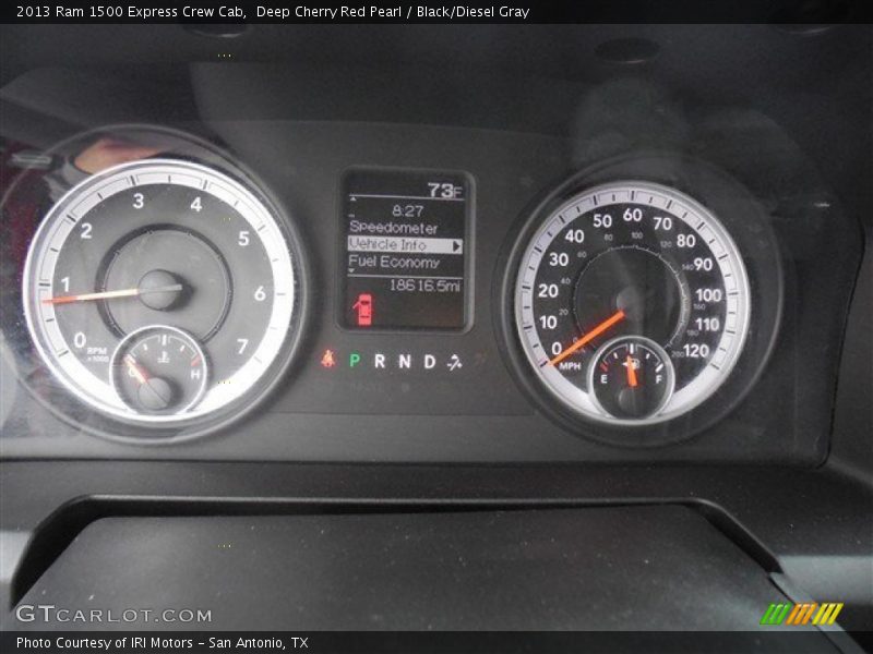 Deep Cherry Red Pearl / Black/Diesel Gray 2013 Ram 1500 Express Crew Cab