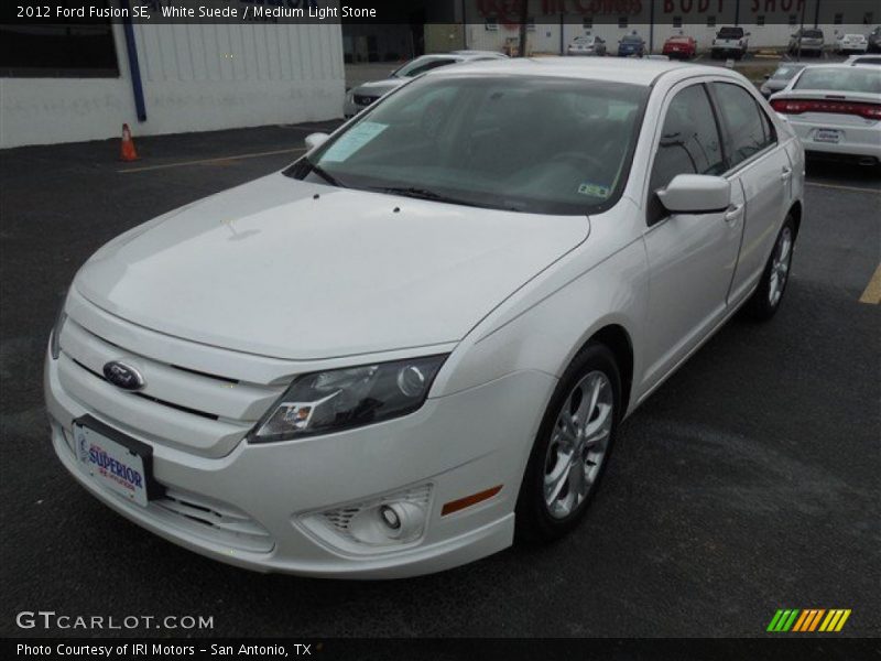 White Suede / Medium Light Stone 2012 Ford Fusion SE