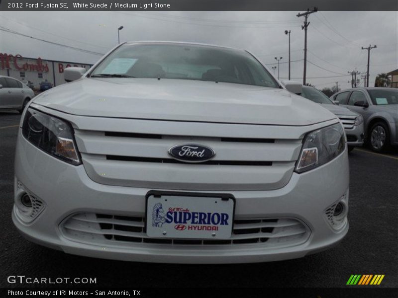 White Suede / Medium Light Stone 2012 Ford Fusion SE
