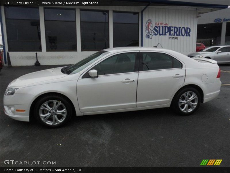 White Suede / Medium Light Stone 2012 Ford Fusion SE