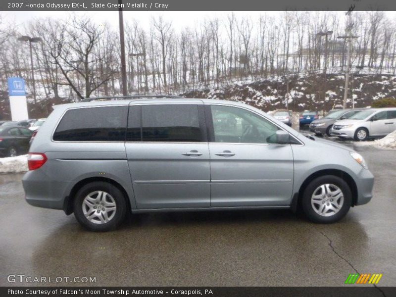 Slate Green Metallic / Gray 2007 Honda Odyssey EX-L