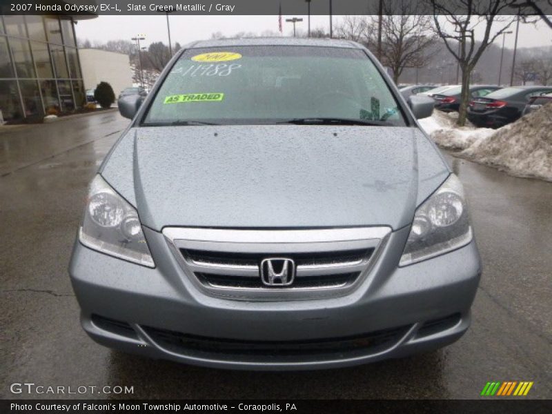 Slate Green Metallic / Gray 2007 Honda Odyssey EX-L