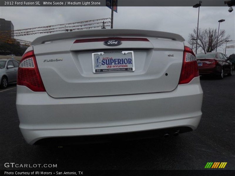 White Suede / Medium Light Stone 2012 Ford Fusion SE