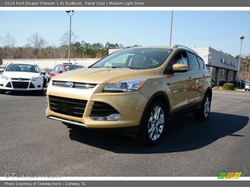 Karat Gold / Medium Light Stone 2014 Ford Escape Titanium 1.6L EcoBoost