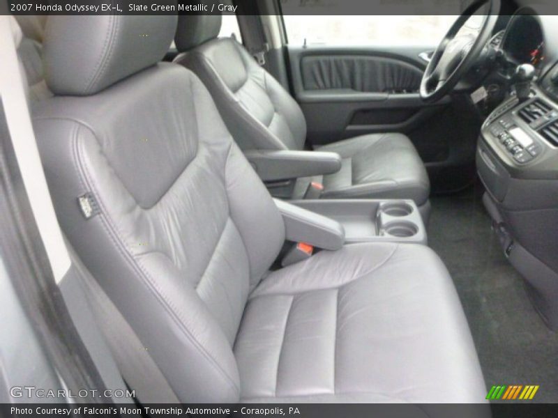Slate Green Metallic / Gray 2007 Honda Odyssey EX-L