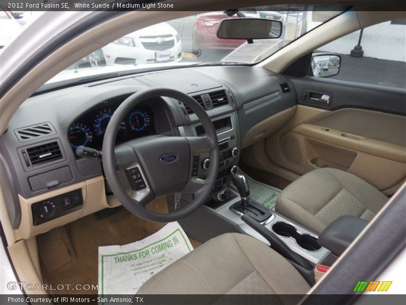 White Suede / Medium Light Stone 2012 Ford Fusion SE