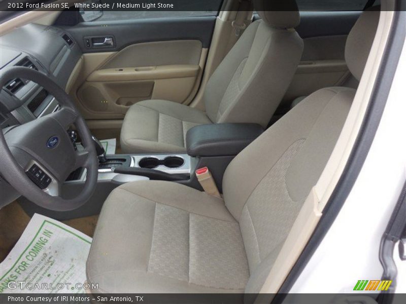 White Suede / Medium Light Stone 2012 Ford Fusion SE