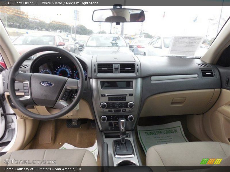 White Suede / Medium Light Stone 2012 Ford Fusion SE