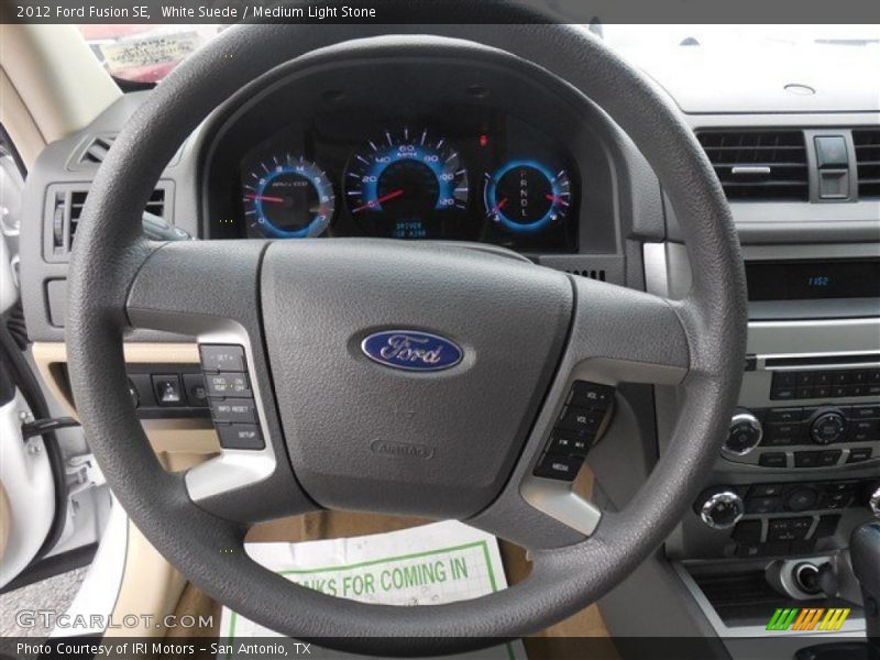 White Suede / Medium Light Stone 2012 Ford Fusion SE