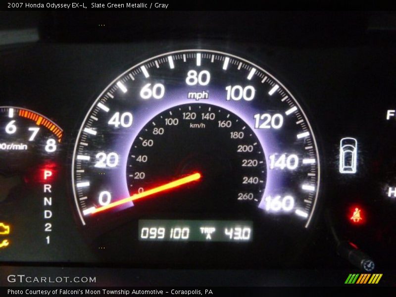 Slate Green Metallic / Gray 2007 Honda Odyssey EX-L