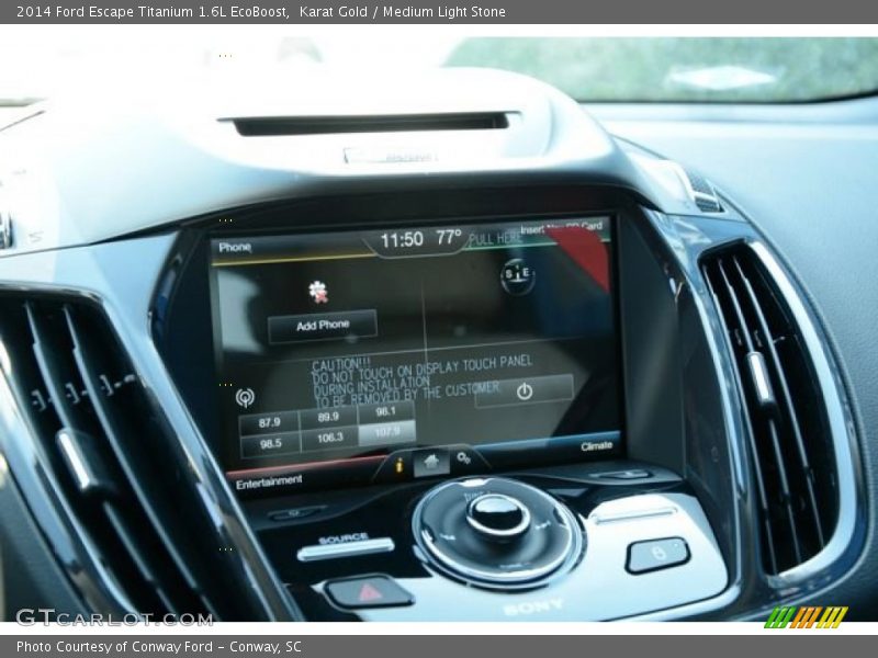 Karat Gold / Medium Light Stone 2014 Ford Escape Titanium 1.6L EcoBoost