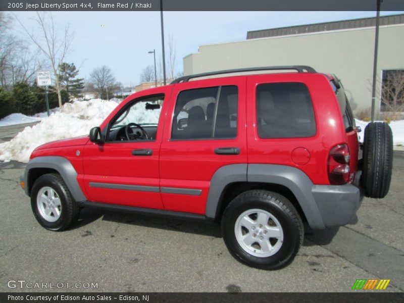Flame Red / Khaki 2005 Jeep Liberty Sport 4x4