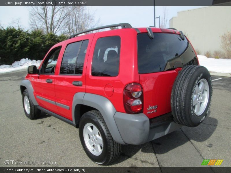 Flame Red / Khaki 2005 Jeep Liberty Sport 4x4