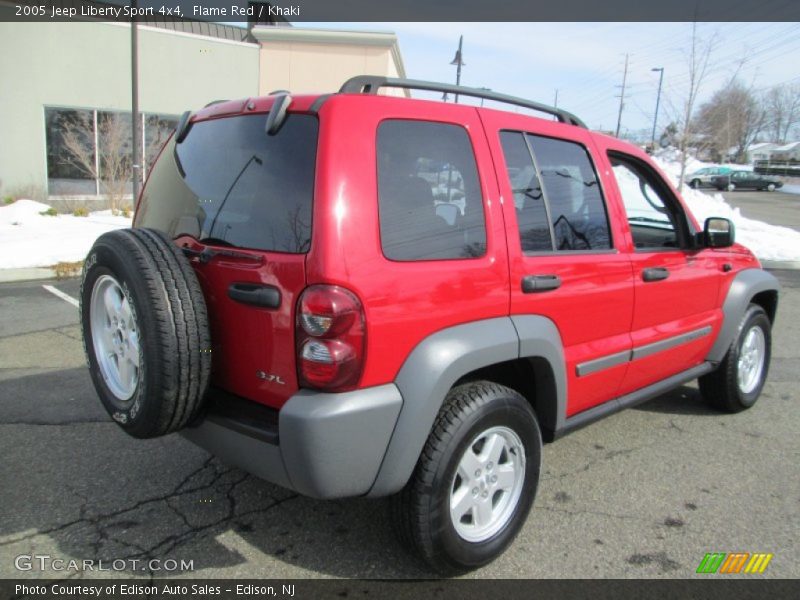 Flame Red / Khaki 2005 Jeep Liberty Sport 4x4
