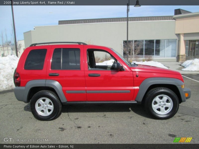 Flame Red / Khaki 2005 Jeep Liberty Sport 4x4