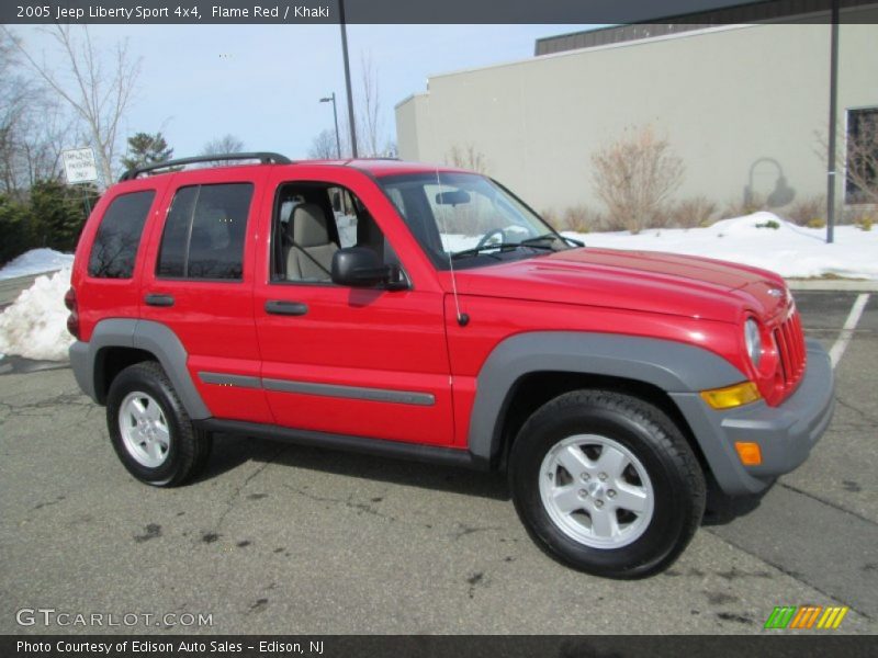 Flame Red / Khaki 2005 Jeep Liberty Sport 4x4