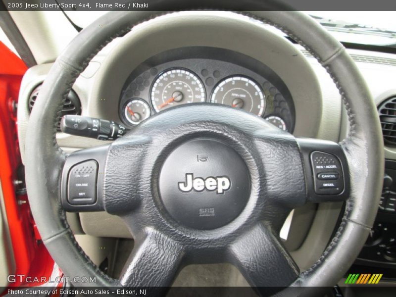 Flame Red / Khaki 2005 Jeep Liberty Sport 4x4
