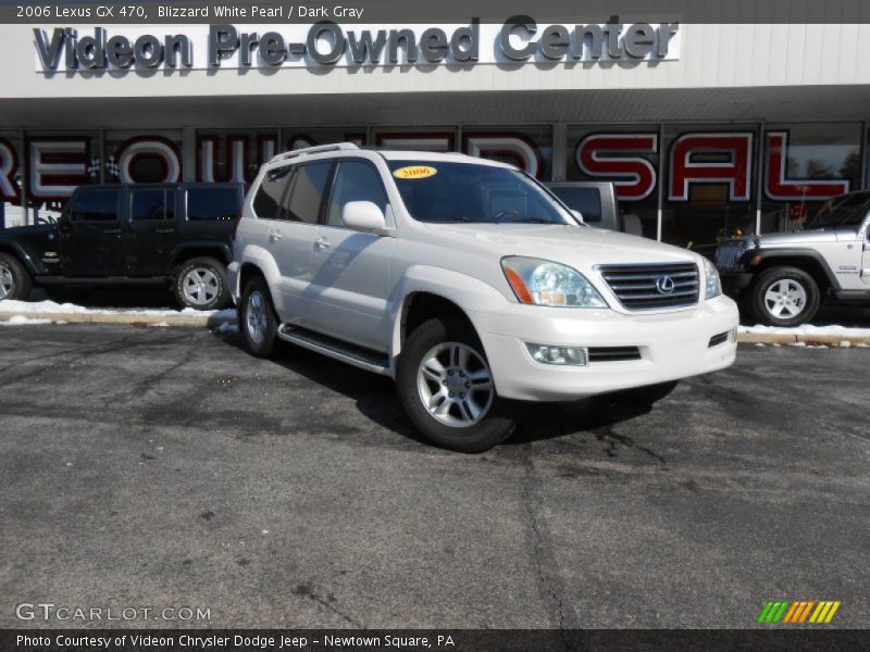 Blizzard White Pearl / Dark Gray 2006 Lexus GX 470