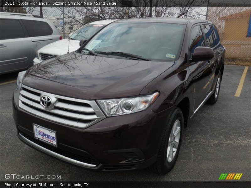 Sizzling Crimson Mica / Sand Beige 2011 Toyota Highlander