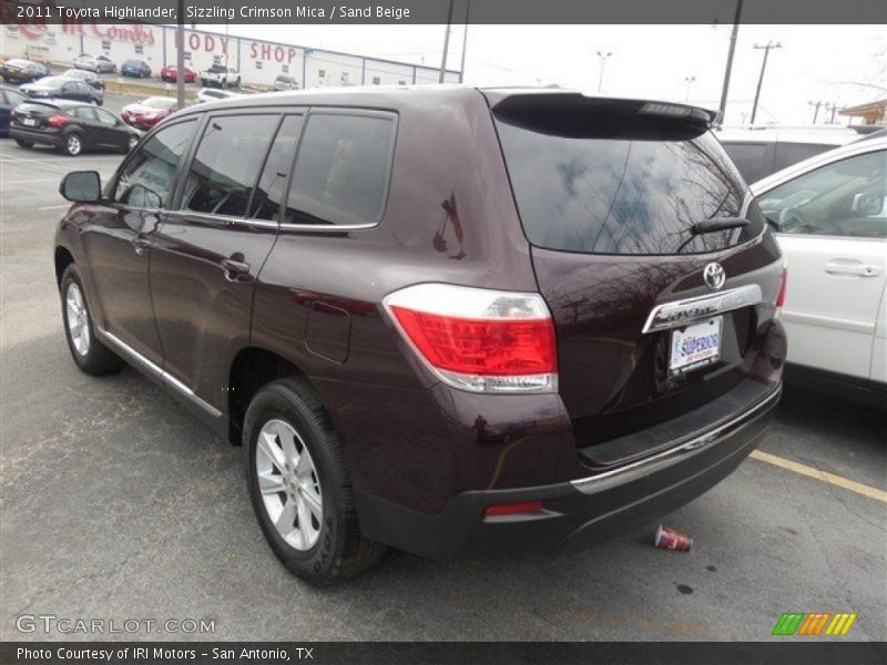Sizzling Crimson Mica / Sand Beige 2011 Toyota Highlander