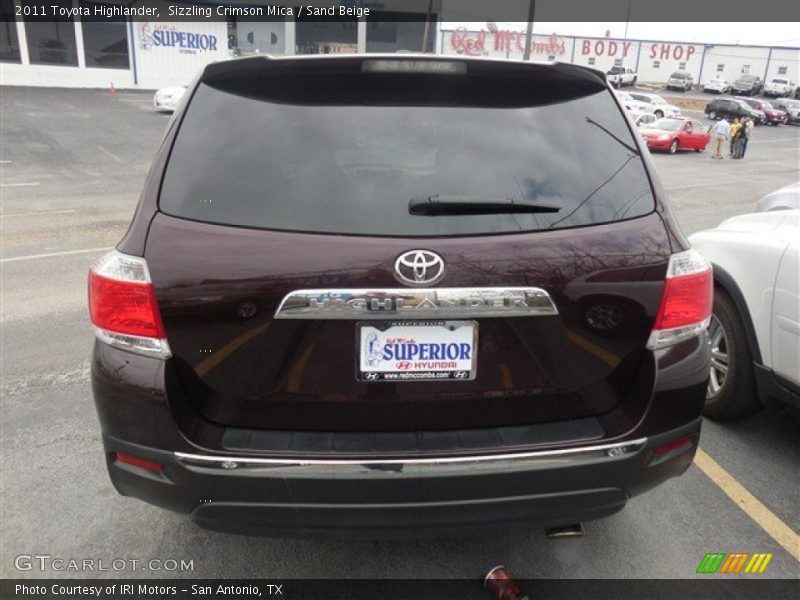 Sizzling Crimson Mica / Sand Beige 2011 Toyota Highlander