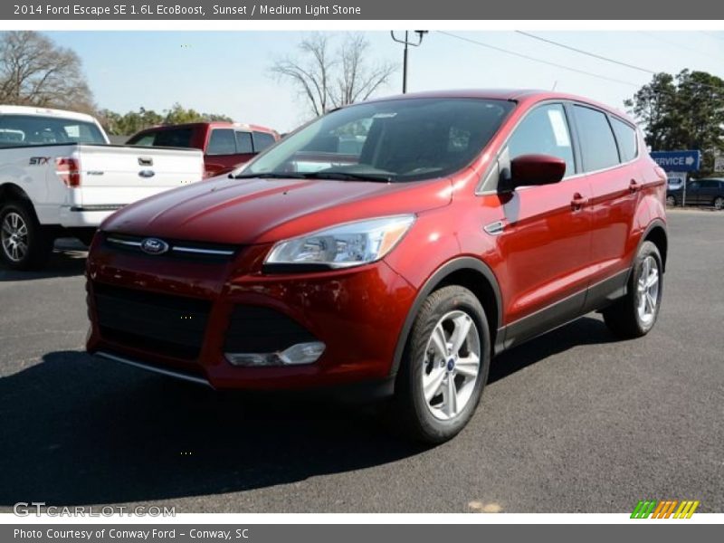 Sunset / Medium Light Stone 2014 Ford Escape SE 1.6L EcoBoost