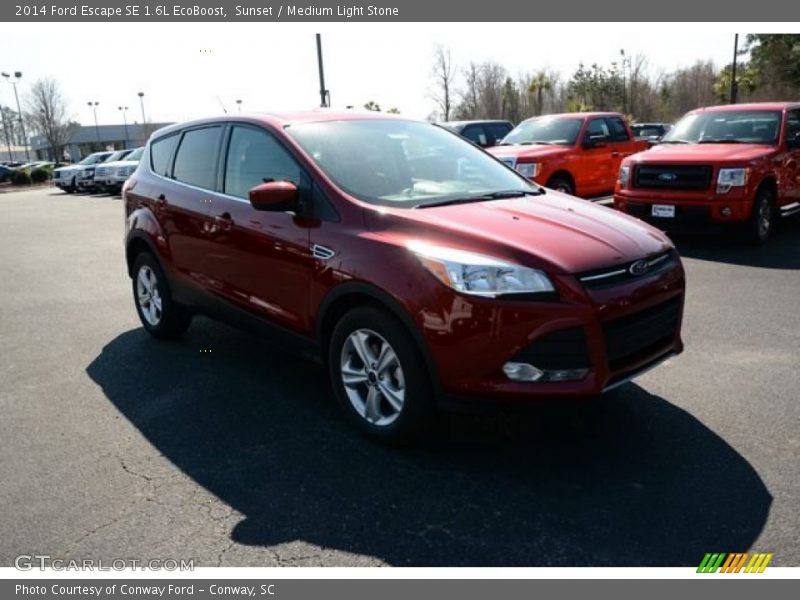 Sunset / Medium Light Stone 2014 Ford Escape SE 1.6L EcoBoost