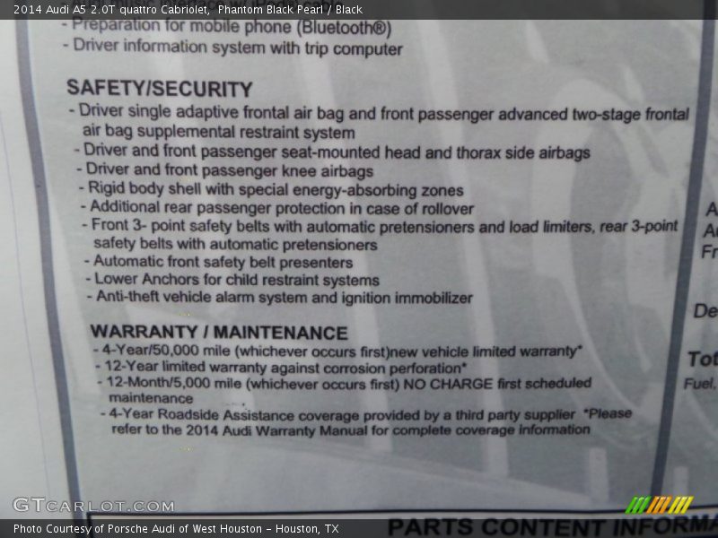 Phantom Black Pearl / Black 2014 Audi A5 2.0T quattro Cabriolet