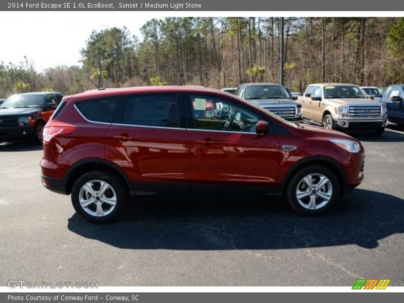 Sunset / Medium Light Stone 2014 Ford Escape SE 1.6L EcoBoost