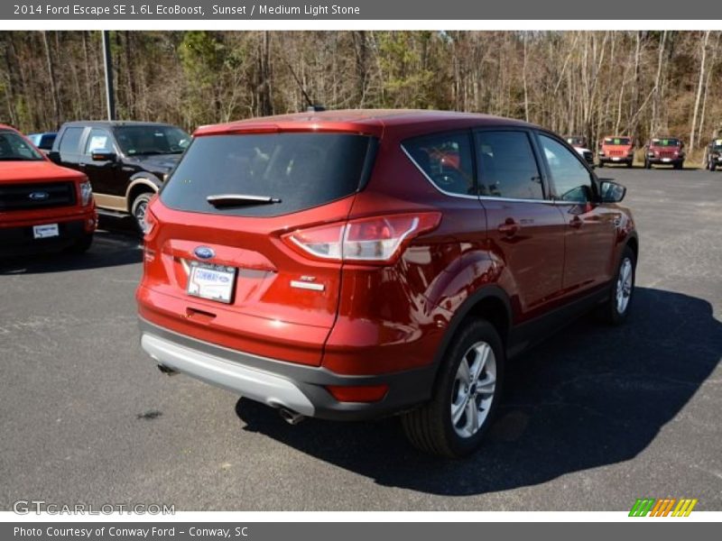 Sunset / Medium Light Stone 2014 Ford Escape SE 1.6L EcoBoost
