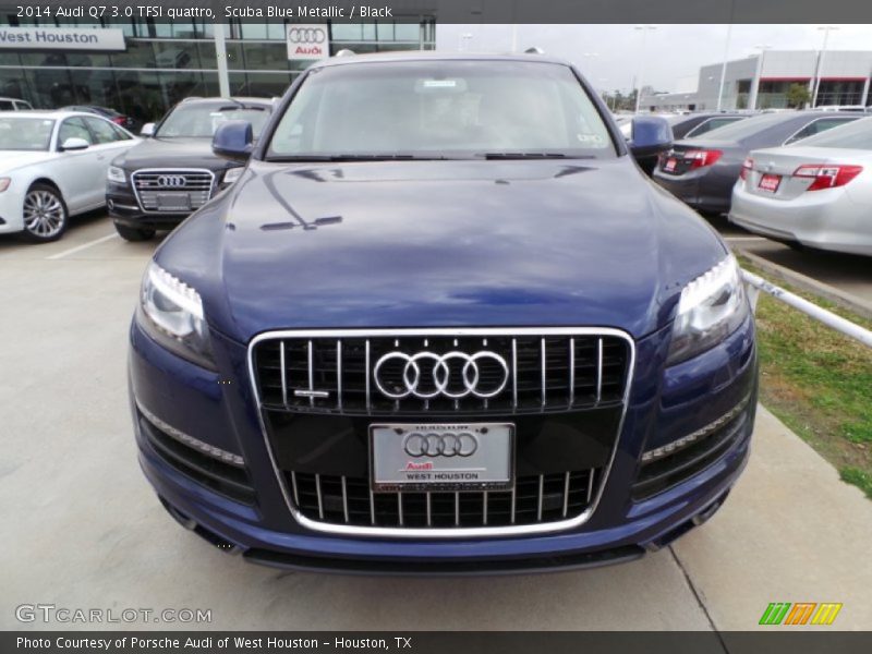 Scuba Blue Metallic / Black 2014 Audi Q7 3.0 TFSI quattro