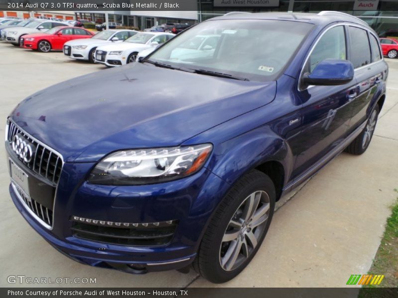 Scuba Blue Metallic / Black 2014 Audi Q7 3.0 TFSI quattro
