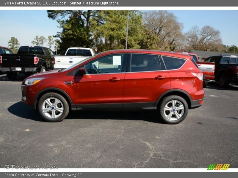 Sunset / Medium Light Stone 2014 Ford Escape SE 1.6L EcoBoost