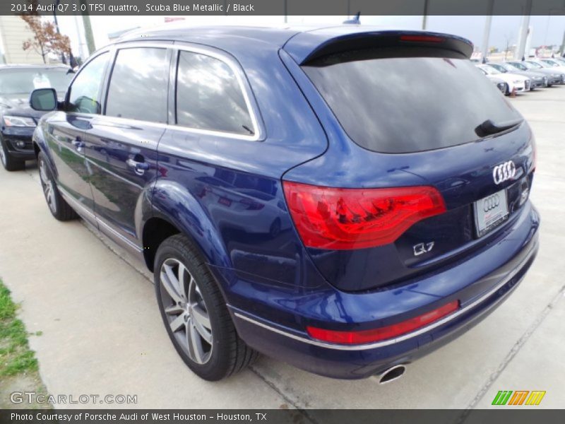 Scuba Blue Metallic / Black 2014 Audi Q7 3.0 TFSI quattro