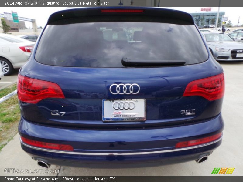 Scuba Blue Metallic / Black 2014 Audi Q7 3.0 TFSI quattro