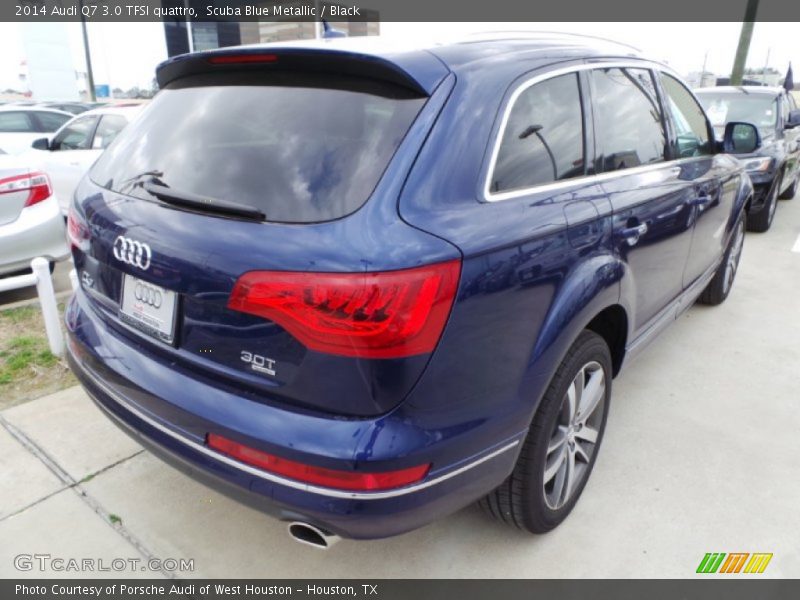 Scuba Blue Metallic / Black 2014 Audi Q7 3.0 TFSI quattro