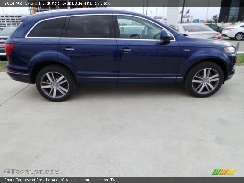 Scuba Blue Metallic / Black 2014 Audi Q7 3.0 TFSI quattro