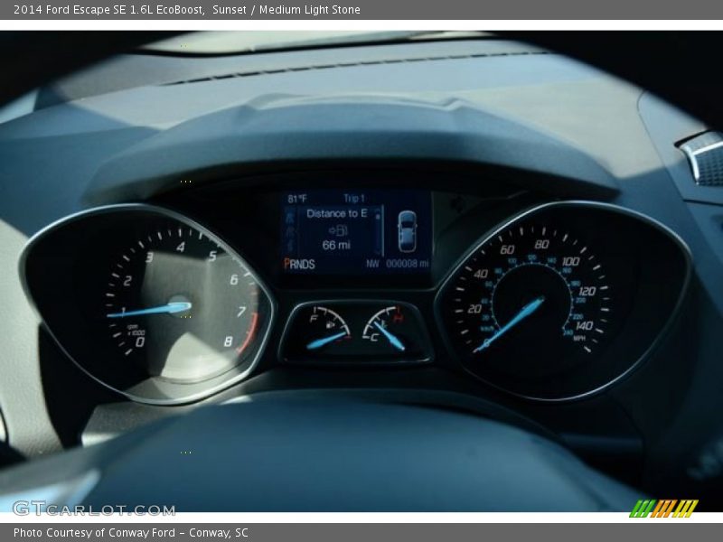 Sunset / Medium Light Stone 2014 Ford Escape SE 1.6L EcoBoost