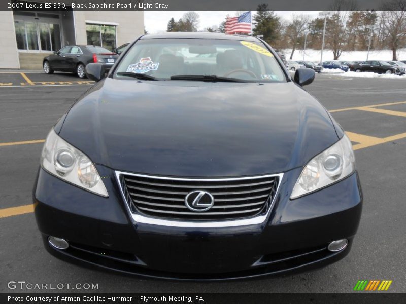 Black Sapphire Pearl / Light Gray 2007 Lexus ES 350