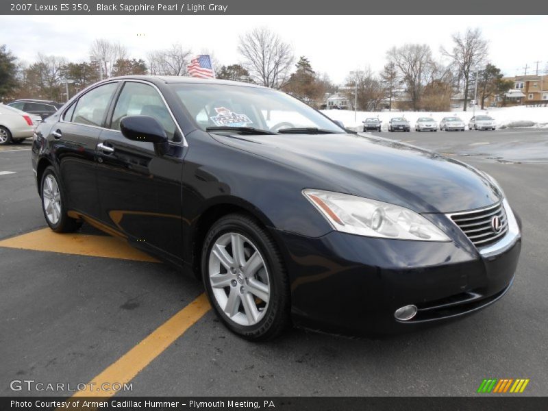 Black Sapphire Pearl / Light Gray 2007 Lexus ES 350