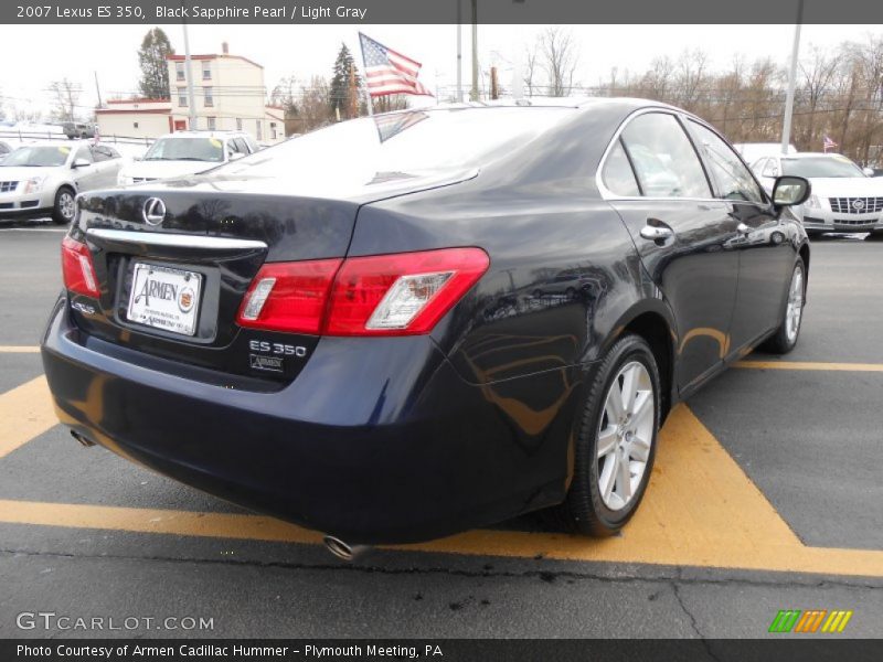 Black Sapphire Pearl / Light Gray 2007 Lexus ES 350