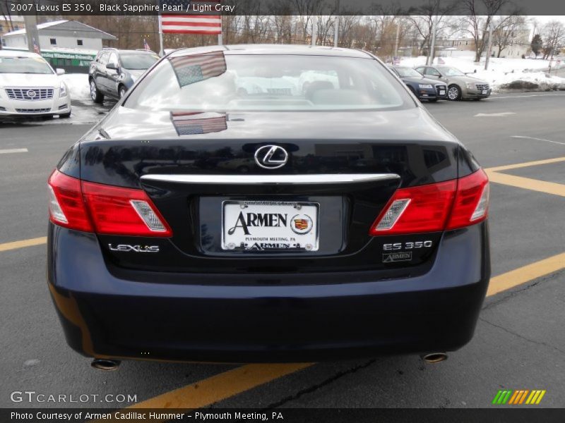 Black Sapphire Pearl / Light Gray 2007 Lexus ES 350