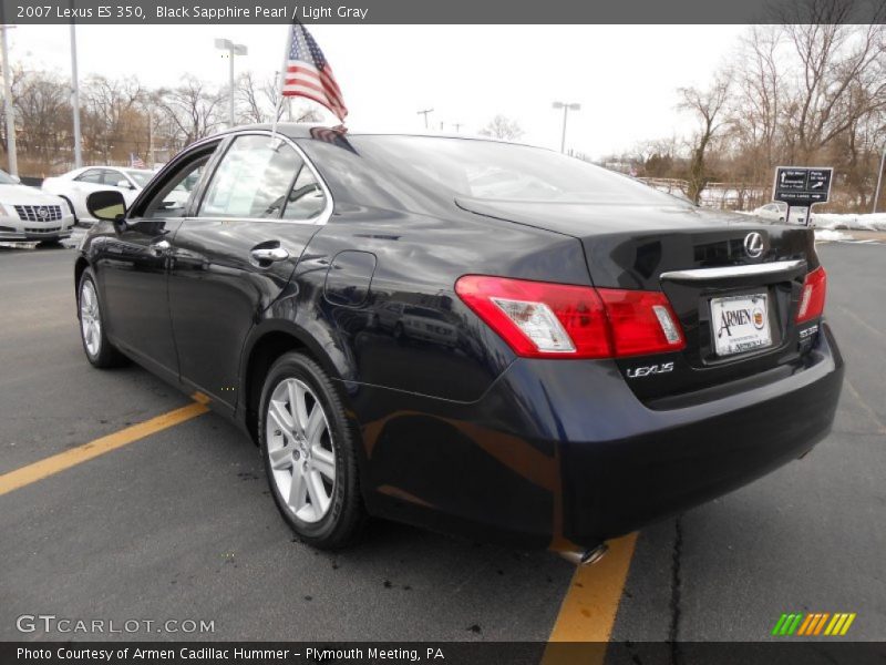 Black Sapphire Pearl / Light Gray 2007 Lexus ES 350